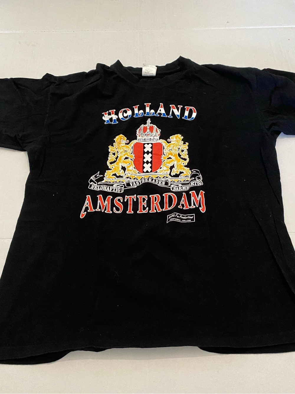 Amsterdam Holland Mens Black Graphic T‑Shirt The Netherlands XL